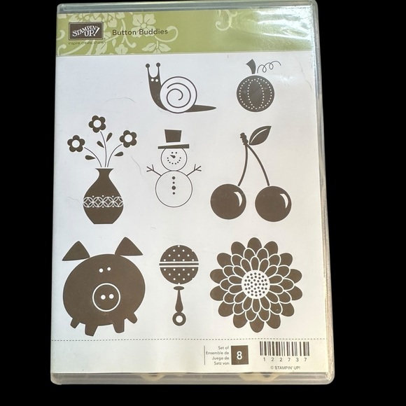 Stampin’ Up!  Rubber Stamp set Button Buddies - Picture 1 of 2